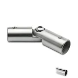 Chrom Design Rohrverbinder variabel Rohr � 19 mm