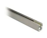 Alu Glasprofil 41x32x41mm - Edelstahl Design - Glas 12-12,76mm - 200cm