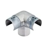 Edelstahl Eck Rohrverbinder 3x90� f�r Nutrohr � 48,3 mm