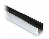 Alu U-Profil 20x20x20mm Chrom Design - Zuschnitt
