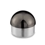 Anthrazit Design Endkappe halbrund fr Rohr 38,1 mm