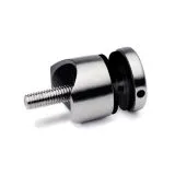 Glasbefestigungsadapter Edelstahl V2A - Glas 8-16 mm - Rohr 25.4 mm