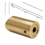 Messing matt Design Abstandshalter flach fr Rohr 25,4 mm