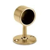 Messing matt Design End-Rohrhalter f�r Rohr 25,4 mm