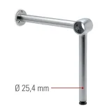 Edelstahl Design Fusslaufst�tze Rohr 25,4 mm 20-2140