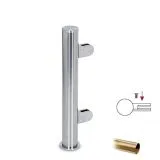 Hustenschutz Pfosten 20-150-38 links - Rohr  38.1 mm - Messing matt Optik