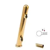 Hustenschutz Pfosten 20-161-25 links - Rohr  25.4 mm - Messing matt Optik