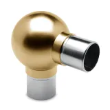 Messing matt Design Rohr 38.1 mm Kugelrohrverbinder 90