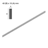 Alu-Hakenschiene 10x40 - Wurst- & Fleischgeh�nge - 2m