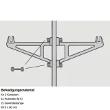 Befestigungsset S�ulenmontage f�r 2 Alu-Konsolen M10