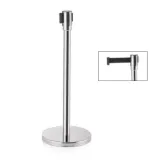 Abgrenzungsst�nder poliert - ECO-F Gurtband SCHWARZ 2m