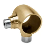 Messing matt Design Rohr 25,4 mm Kugelrohradapter 90