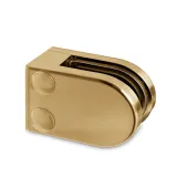 Messing matt Design Glasklemme 27 - Flachmontage - Glas 4-8.76mm