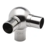 Edelstahl Design Rohr 38,1 mm Kugelrohrverbinder 3x90