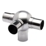 Edelstahl Design Rohr 25,4 mm Kugelrohrverberbinder T+1x90�