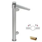 Hustenschutz Pfosten 20-111-25 mitte - Rohr � 25.4 mm - Messing matt Optik