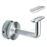 Edelstahl Design Handlauftr�ger glatt & Rohr Glasmontage