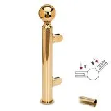 Hustenschutz Pfosten 20-140-38 45 - Rohr  38.1 mm - Messing matt Optik