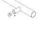 Messing matt Design Abstandshalter flach f�r Rohr 38,1 mm