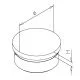 Chrom Design Rohr 50,8 mm Endkappe flach
