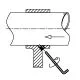Chrom Design Rohrhalter lang f�r Rohr 25,4 mm