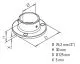 Chrom Design Rohr 76,2 mm Boden- und Wandflansch