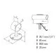 Messing matt Design Rohrhalter f�r Rohr 38,1 mm