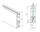 Alu Glasprofil 107x30x170mm - Glas 8-8,76mm - CNS Design - 200cm