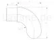 Edelstahl Endbogen kurz - fr Edelstahlrohr 42,4 mm