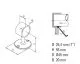 Edelstahl Design End-Rohrhalter f�r Rohr 25,4 mm