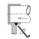 Edelstahl Design End-Rohrhalter f�r Rohr 25,4 mm