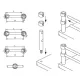Messing matt Design MiniRail Adapter Endst�ck f�r Stab 6mm