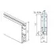 Alu Glasprofil 107x30x107mm - Glas 10-10,76mm - CNS Design - 200cm
