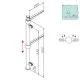 Hustenschutz Pfosten 20-112-38 mitte - Rohr � 38.1 mm - Chrom Design
