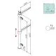 Hustenschutz Pfosten 20-112-38 links - Rohr  38.1 mm - Messing Design