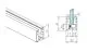 Alu Glasprofil 41x32x41mm - silber matt - Glas 12-12,76mm - 200cm