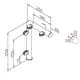 Hustenschutz Pfosten 20-130-25 -90° - Rohr Ø 25.4 mm - Chrom Design