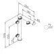 Hustenschutz Pfosten 20-130-38 links - Rohr � 38.1 mm - Anthrazit Design