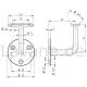 Edelstahl Handlauftrger fr Rohr 42,4 mm Schraubmontage