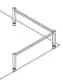 Edelstahl Mittelstütze Glasmontage 8 x 8 mm
