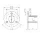 Edelstahl Bodenflansch fr Doppelnutrohr  48,3 mm