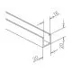 Alu U-Profil 20x20x20mm Chrom Design - Zuschnitt
