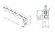 Alu Glasprofil 41x30x41mm - Anthrazit - Glas 8-8,76mm - Zuschnitt