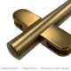 Hustenschutz Pfosten 20-160-38 45° - Rohr Ø 38.1 mm - Messing matt Optik
