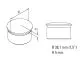 Anthrazit Design Endkappe gew�lbt f�r Rohr 38.1 mm