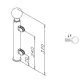 Hustenschutz Pfosten 20-140-38 rechts - Rohr � 38.1 mm - Messing matt Optik