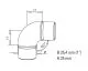 Edelstahl Design Rohr 25,4 mm Rohrbogen 90