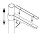 Edelstahl DS Glasbodenhalter Rohr 25,4 mm - 200 mm