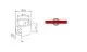Edelstahl Design Adapter f�r Mittelst�tze Stab �10mm