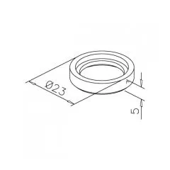 Anthrazit Design Adapterring Mini LED Flachmontage